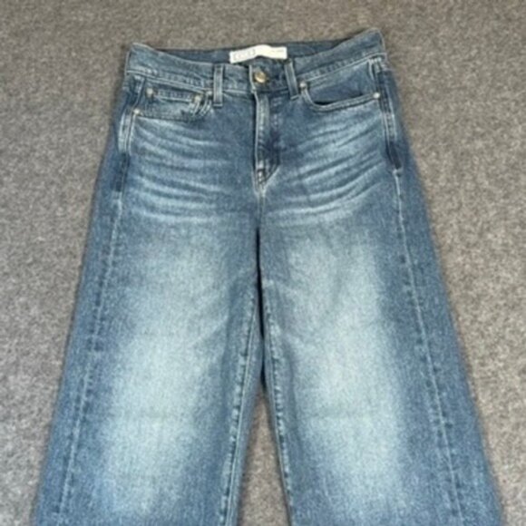 AYR Wide Leg Secret Sauce Comfort Stretch Jeans Size 28S Med Wash Lux Denim Boho - Picture 3 of 13